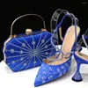 Dress Shoes Summer Nigerian Design Rhinestone Ladies And Bag Set Est African Pumps To Match For Party