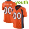 Maillot de football Denver''broncos''personnalisé Hommes Femmes Jeunes John Elway Terrell Davis Russell Wilson Javonte Williams Même Perine Patrick Surta