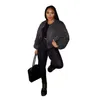 Women's Trench Coats Black Light Thin Puffer Jacket Fashion Zipper V Neck Long Sleeve Autumn Winter Warm Down Outwear
