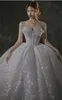 Custom Made Dubai Luxury a line Wedding Dresses sequined Plus Size Chapel Train Sweetheart vestido de novia Appliqued Bridal Wedding Gowns