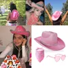 Berets Bridal Shower Costume Hat Kerchief Heart Sunglasses Roleplay Cowboy Accessories H9ED
