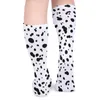 Chaussettes à pois dalmatien pour femmes, bas imprimés d'animaux, personnalisés, loisirs, printemps, antidérapants, pour Couple, course confortable