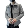 Men's Jackets Casual Jacket Fashionable Slim Fit Spring Autumn With Lapel Collar Streetwear Coat For A Stylish Trendy Look Unique