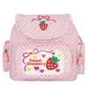 School Bags Kawaii Travel Daypack Cute Strawberry Embroidery Student Mochila Dots Multi-Pocket Nylon Fashion College For Teenager Girl