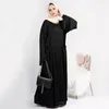 Vêtements ethniques Moyen-Orient Turquie Dubaï Couleur unie Robe de grande taille Robe traditionnelle musulmane Robes pour femmes