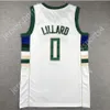 Damian Lillard 0 Basketball Jerseys Khris Middleton Buck Bobby Portis Jr Brook Lopez Malik Beasley Men Top Ed S--6XL