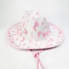 Bérets Pink Cow Print Cowgirl Chapeau pour la fête d'anniversaire Bridal Femmes Femmes Bachelorette Habillement