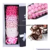 Couronnes de fleurs décoratives à la main Rose Bouquet Savon Fleur Saint Valentin Noël Mère Cadeau Année Artificielle Drop Livraison Hom Dhe1F