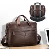 Laoshizi maleta de couro de negócios dos homens luxo crossbody saco moda ombro mensageiro bolsa 156 polegadas 240109