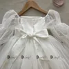 Born Baby Girls Robe d'anniversaire pour les tout-petits Robe de fête de mariage blanche Cérémonie de baptême Robe pour 3Y Infantil Vêtements Enfants 240108