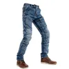Idopy męski motocykl ciężka jeansowa odzież robocza Multi Zippers Biker Patchwork Biker Dżinsy dla mężczyzn Plus Size 240108