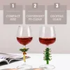 Wine Glasses Goblet Tree Champagne Christmas Cup Cocktail Crystal Goblets Martini Drink Red Cups Shaped Vintage Coupe Flute Beverage