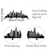 Modern City Skyline Coat Rack Hanging Towels Rack Entry Keys Rack Decorative Wall Hanger for Entryway Doorway Hallway Garage 240108