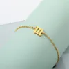 14k Yellow Gold Lucky Angel Number Bracelet Gold Color 111 222 333 444 555 666 777 888 999 Charm Bracelet For Women Men Jewelry