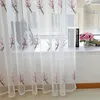 Curtain Floral Embroidered Sheer Tulle Curtains For Living Room Bedroom White Voiles Home Elegant Window Drapes