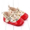 Designer Toddler Baby Shoes Fashion Rivets Girls Prewalker Princess Sandal Cute Infant First Walkers Kids Casual Sneakers
