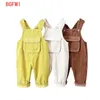 Våren baby pojke övergripande barn haklapp byxor spädbarn jumpsuit barnkläder barn corduroy hängslen höst flickor kläder 240108