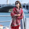 Wehelloethnic Styleレトロタッセルショール二重目的の暖かさと快適さの女性観光休暇スカーフケープ240108
