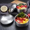 Bowls Silver Korean Cuisine Tableware With Lid Steamed Kitchen Utensils Double Rice Bowl Soup Cereal Mixing