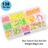 138pcs 폼 파노 리그 부유물 구슬 키트 폼 거품 스네 낚시 낚시 부름 부버 서프 라이브 미끼 월리 리그 제조 액세서리 240108