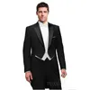 Italiensk tailcoat design män kostymer för bröllop prom jacka pantsvest elgant terno kostym set brudgummen brudgum tuxedos 240108