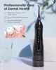 Fairywill brosse à dents sonique électrique eau Flosser USB Charge étanche 5 Modes 3 têtes de brosse brosses à dents nettoyeur de dents 240108