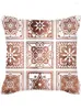 Pillow INS Nordic Rose Gold Pink Geometric Square Throw Cover Peach Skin Car PillowCover