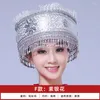 Berretti cinesi vintage unici Miao Zhuang copricapo da ballo cappello di minoranza Tujia nell'Hunan occidentale