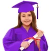 Clothing Sets Children's Academic Dress School Uniforms For Children Kids 2024 Preschool Kindergarten Graduation Gown Shawl Tassel Hat Set