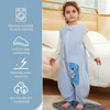 Michley Unisex Cartoon Children Baby Sleeping Bag Sack med fötter ärmlös sömnkläder Sleepsack Pyjamas för flickor pojkar barn 1-6t 240108