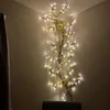 1/2 pièces en rotin de saule brillant avec spinner marche/arrêt à distance Dim, branches artificielles de décoration de Noël de 8 pieds avec 144 LED/94,49 pouces lumière magique en rotin de saule (enfichable)