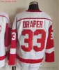 Filme CCM Vintage Hóquei no Gelo 91 Sergei Fedorov Jerseys Costuradas 13 Pavel Datsyuk 31 Curtis Joseph 33 Kris Draper 40 Henrik Zetterberg Jersey 87