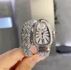 Erstklassiges AAA-Damen-Quarzuhrarmband-Zifferblatt-Set mit Diamant-Schlangenform, einzigartiger Kunststil, Designer-Armbanduhren der Sport-Serie, Größe 23 x 34 mm