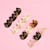 Hair Clips Factory Straight Batch Of Cute Girl Three-Color Splicing Kitten Hairpin Acetic Duckbill Clip Accessories