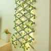 Groene bladslingers, kunstmatige wijnstokverlichting op batterijen kerstslingerlicht voor wieden huisdecoratie 78,74 inch 20 LEDs / 196,85 inch 50 LEDs