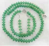 Hängen 5x8mm grön naturlig smaragd abacus pärlor halsband armband örhängen t