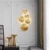 Lampa ścienna Złoty Lotus Liść LED Living TV Sofa