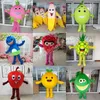 Volwassen maat Leuke groente- en fruitmascottekostuums Stripfiguur Outfit Pak Carnaval Volwassenen Grootte Halloween Kerstfeest Carnaval Jurkkostuums