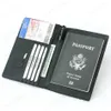 Kolfiber Microfiber RFID PASSPORT COVER LEATHER ELASTIC BAND TRAVER DOKUMENT PALLET ID BAG PASSPORTER226B