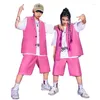 Ensembles de vêtements Enfants Garçons Filles Costumes Gilet Shorts Enfants Danse Jazz Hip Hop Costume Mode Sans Manches Blazer Veste Survêtements