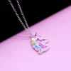 Unicorn groda halsbandsäck för flickor söta rosa skakare glitter barn halsband s