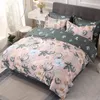 Literie housse de couette avec fermeture à glissière motif Floral doux microfibre couette enveloppe taie d'oreiller 240109