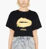 24ss Isabel Marant Nieuwe Designer Katoenen T-shirt Klassiek Hot Letter Print Ronde Hals Losse Trui T-shirts Casual Veelzijdig Dames Geperforeerd T-shirt Met Korte Mouwen Tops