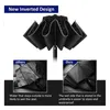 مظلة قابلة للطي عكسية تلقائية تلقائيًا مع مظلات UV العاكسة للرياح 240109