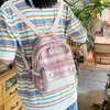 Okul çantaları Kore tarzı ekose kadınlar sırt çantası küçük gündelik naylon gençler için kızlar sırt çantaları kadın gündüz çantası çanta totes