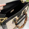 2024 New Bamboo Tote Handbag Bage Women Women Carty Carty Cross Body Pags Double Handle Condit