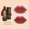 Sets Flower Knows Love Bear Matte Longlasting Waterproof Lip Stick Women Beauty Cosmetic Lip Makeup Easy to Wear Natural Lipstick