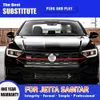 لـ VW Jetta Sagitar MK7 LED المصباح الأمامي 19-22 تصميم السيارة المصباح الأمامي النهاري للركض للضوء الديناميكي مؤشر الإشارة المؤشر الإشارة