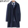 Cappotto in cashmere double face Cappotto invernale in lana spessa da uomo Cappotto in lana media Cappotto da uomo d'affari Capispalla Abbigliamento da uomo Chaqueta FCY 240109