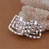 Hoop Earrings 10pair Lot Wholesale Price Beautiful Retro Silver Plated Square Earring High Quality Fashion Classic Jewelry